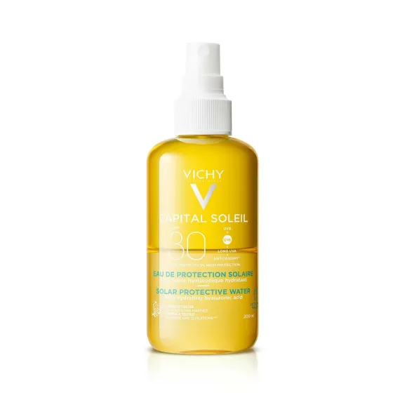 Vichy, Capital Soleil hidratantna vodica za zaščito pred soncem za obraz in telo z ZF30, 200 ml