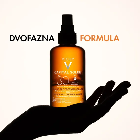 Vichy, Capital Soleil hidratantna vodica za zaščito pred soncem za obraz in telo z ZF30, 200 ml