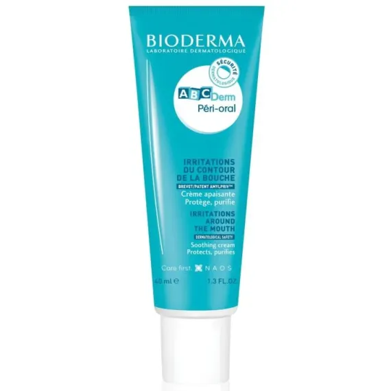 Bioderma, ABCDerm Peri-oral krema za pomiritev in obnovo razdražene kože okoli ust, 40 ml