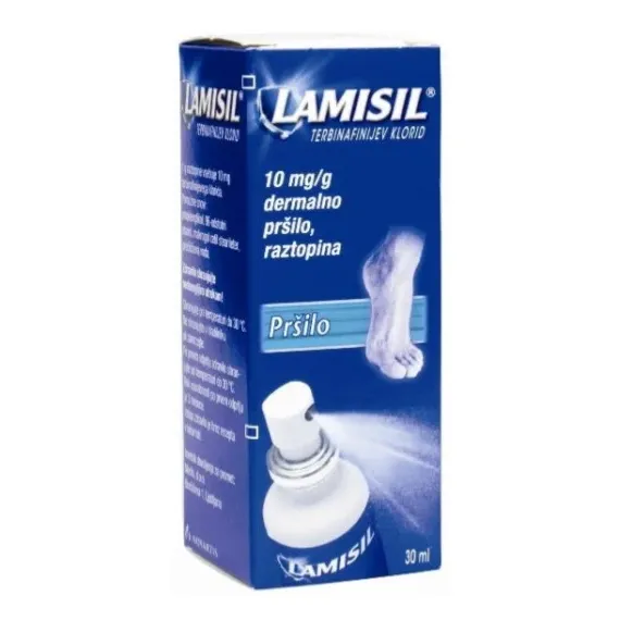 Lamisil 10 mg/g dermalno pršilo, raztopina, 30 ml