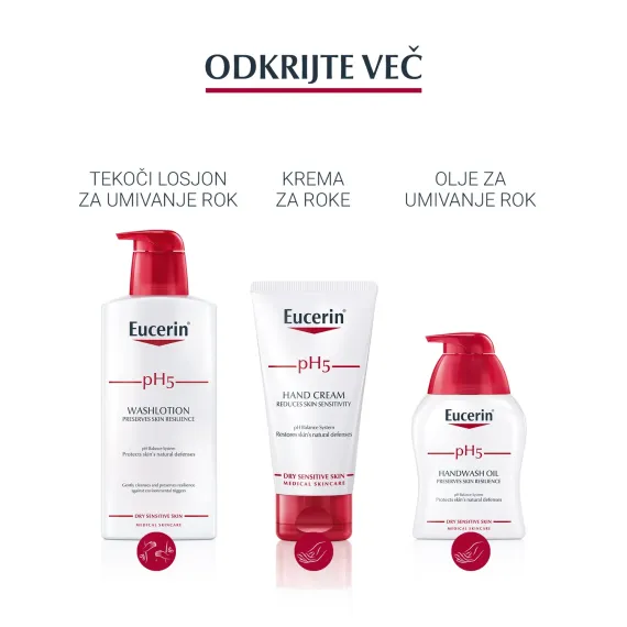 Eucerin, pH5 lahki kremni gel, 350 ml 