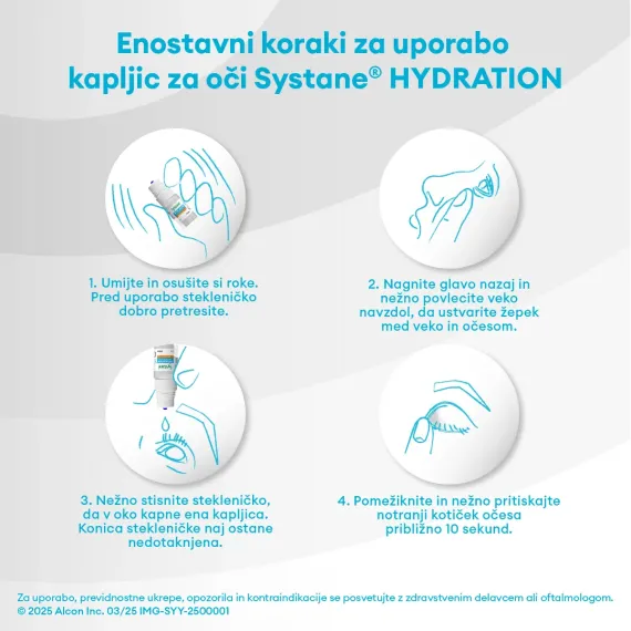 Systane, Hydration kapljice za oko brez konzervansov, 10 ml