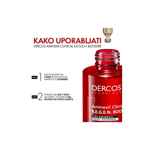 Vichy Dercos, Amineksil Clinical REGEN booster serum, 90 ml