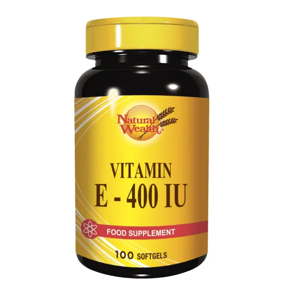 Natural Wealth, Vitamin E 400 I.E., 100 kapsul