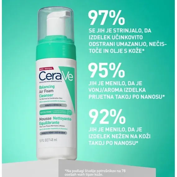 CeraVe, Penasto čistilo za obraz, 148ml