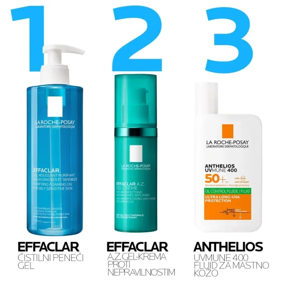 La Roche-Posay Effaclar, A.Z. gel-krema proti nepravilnostim, 40 ml