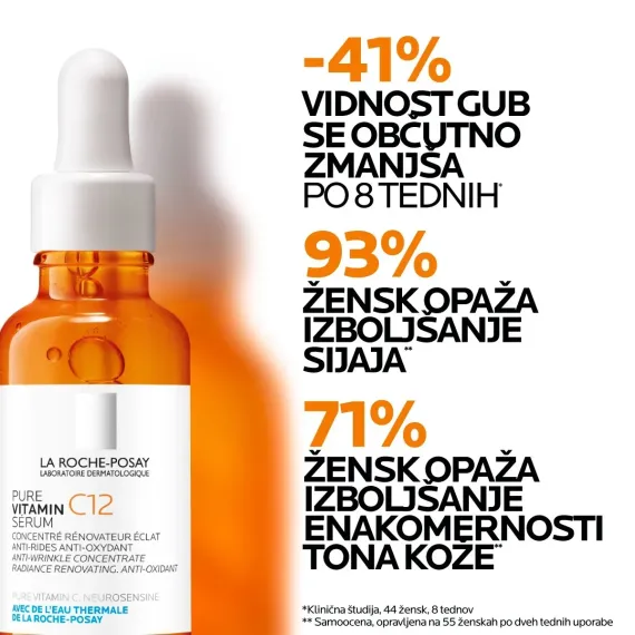La Roche-Posay, Pure Vitamin C12 serum proti gubam, 30 ml