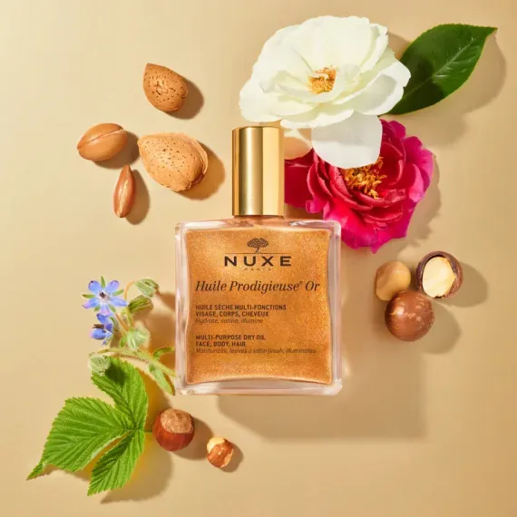 Nuxe, Prodigieuse Or čudežno suho olje z leskom za vsestransko uporabo, 50 ml