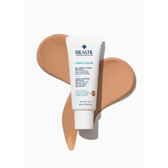 Rilastil, Aqua Color, obarvana CC gel krema medium, 40 ml
