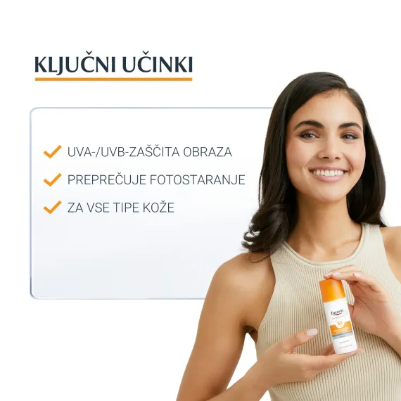 Eucerin, Sun Photoaging Control fluid za zaščito obraza pred soncem ZF30, 50 ml 