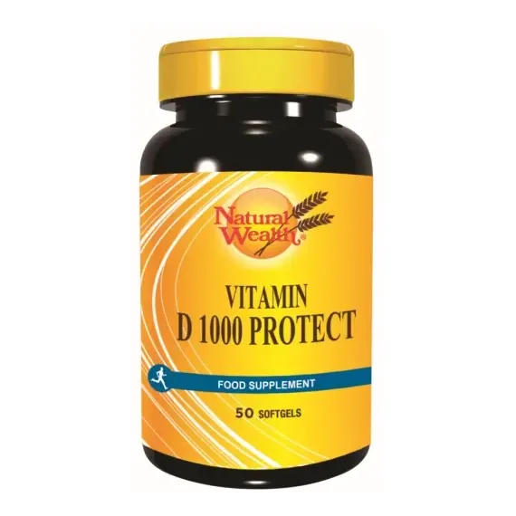 Natural Wealth, Vitamin D 1000 Protect, 50 kapsul