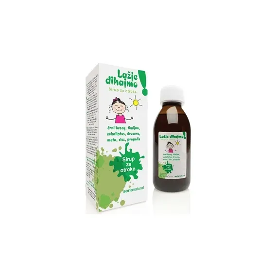Soria Natural, Lažje dihajmo! sirup za otroke, 150 ml