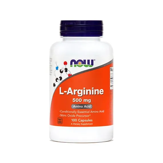 NOW, L - Arginin 500 mg, 100 kapsul