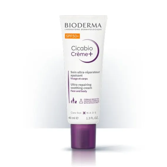 Bioderma, Cicabio Crème+, obnavljajoča in pomirjujoča krema ZF50+, 40ml
