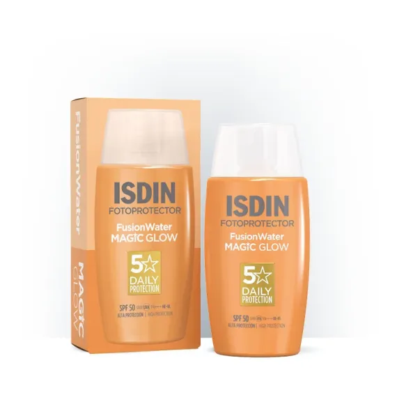 Isdin, Fusion Water Magic Glow krema za obraz ZF50, 50 ml