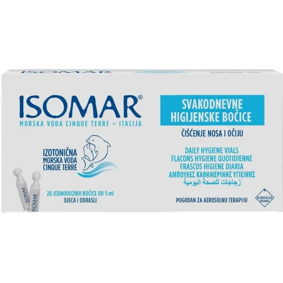 Isomar, Izotonična morska voda, raztopina 5 ml, 20 ampul