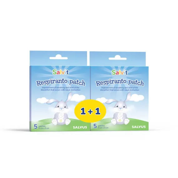 Salvit, Respiranto obliž 5x5cm, 1+1 gratis, 10 obližev