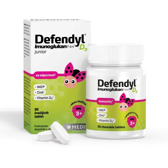 Defendyl-Imunoglukan, P4H D₃ žvečljive tablete, 30 tablet