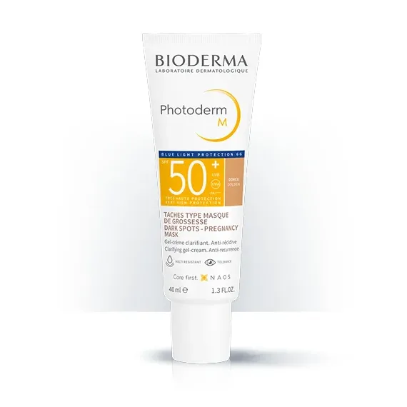 Bioderma, Photoderm M obarvana gel-krema za kožo z melazmo ZF50+, odtenek golden, 40 ml