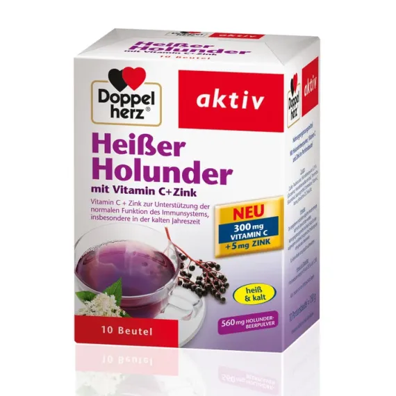 Doppelherz, Aktiv Vroči napitek bezeg zrnca, 10 vrečk
