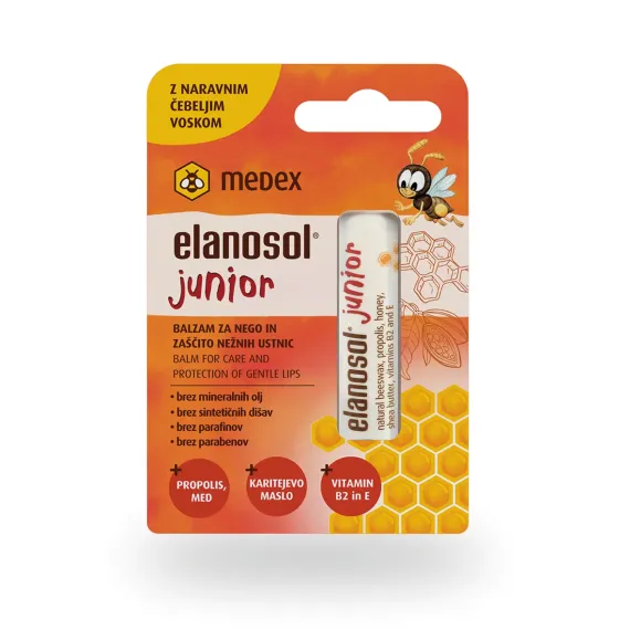 Medex, Elanosol Junior balzam za ustnice, 4,5 g