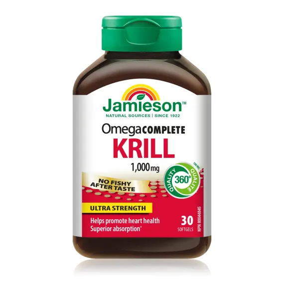 Jamieson, Omega Red Super Krill 1.000 mg, 30 mehkih kapsul