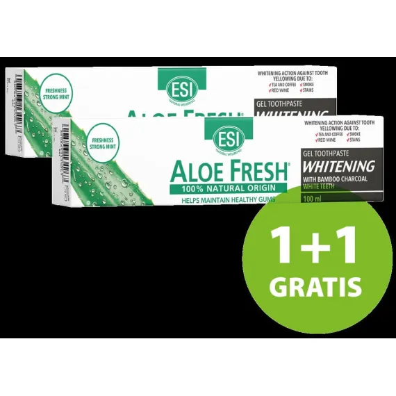 ESI, Aloe fresh belilna zobna pasta, 100 ml, 1+1 gratis