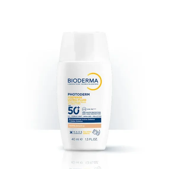 Bioderma, Photoderm Xdefense Ultra fluidna zaščita pred soncem ZF50+, odtenek 02, 40 ml