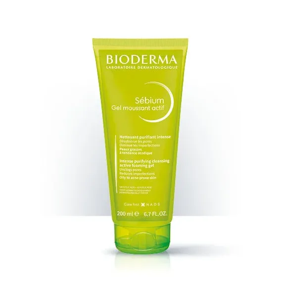 Bioderma, Sebium Gel moussant actif, čistilni gel za umivanje kože, 200 ml