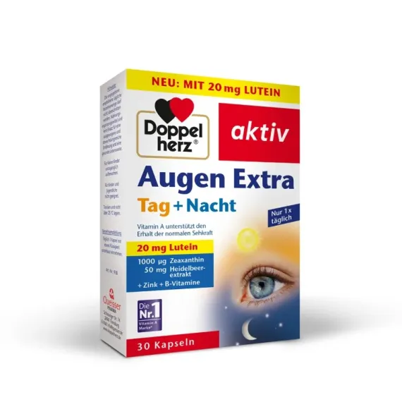 Doppelherz, Aktiv Augen extra dan + noč kapsule, 30 kapsul