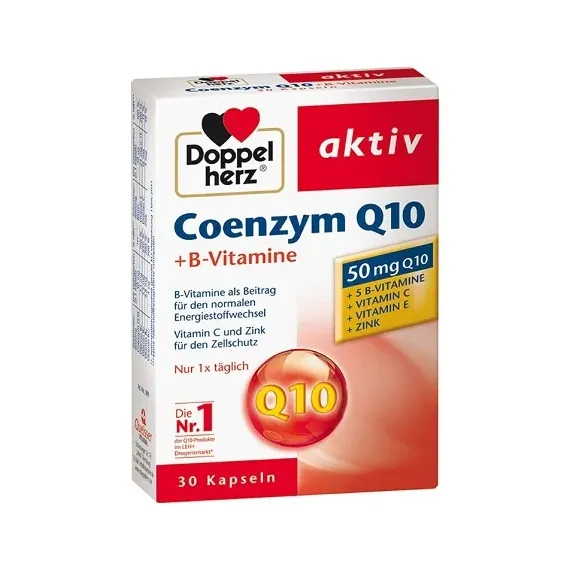 Doppelherz, Aktiv Koencim Q10 + B vitamin kapsule, 30 kapsul