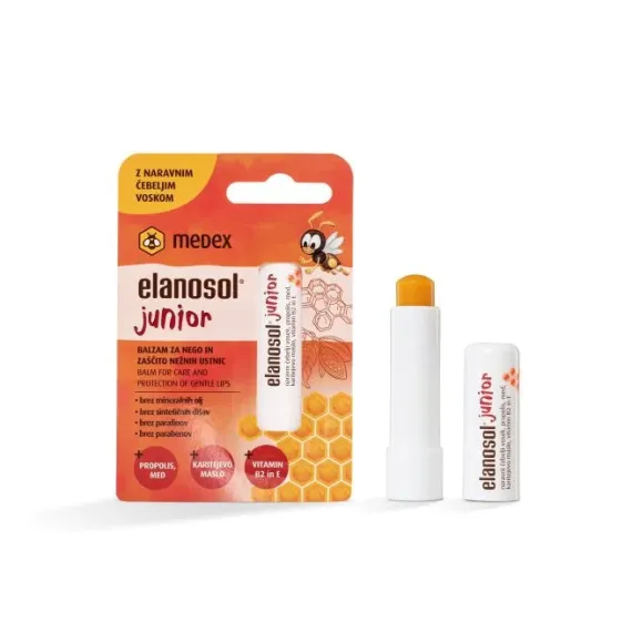 Medex, Elanosol Junior balzam za ustnice, 4,5 g