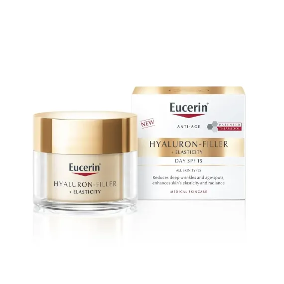 Eucerin, Hyaluron-filler + Elasticity darilni set (Dnevna krema ZF15, 50 ml + Nočna krema, 20 ml gratis)