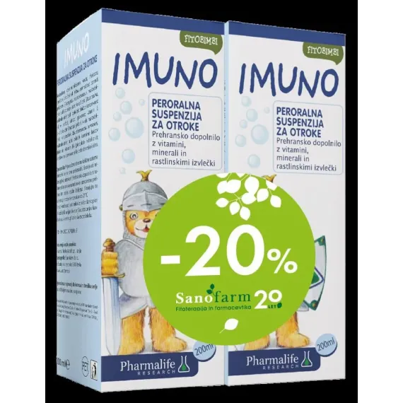 Fitobimbi, Imuno peroralna suspenzija, 2 x 200ml 