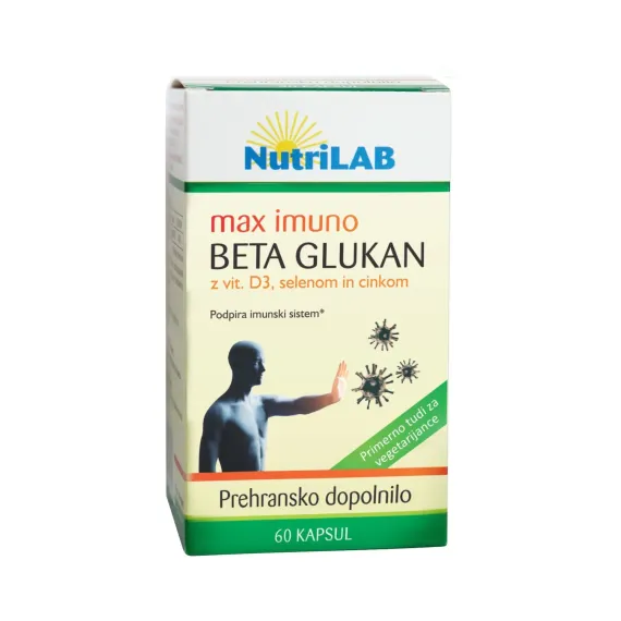 NutriLAB, Max imuno BETA GLUKAN, 60 kapsul