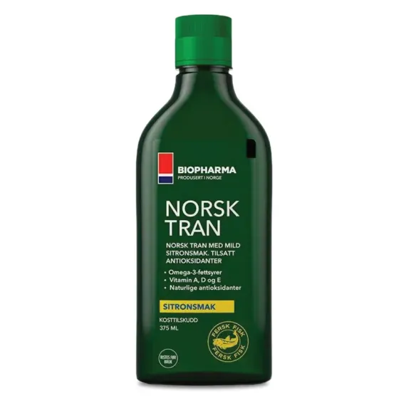 Norsk Tran, tekoče norveško polenovkino olje, 375 ml