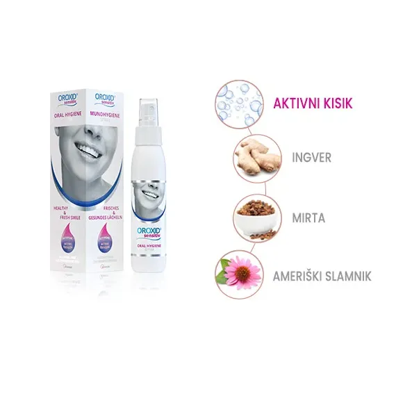 Oroxid sensitiv oralno pršilo, 100 ml raztopina 