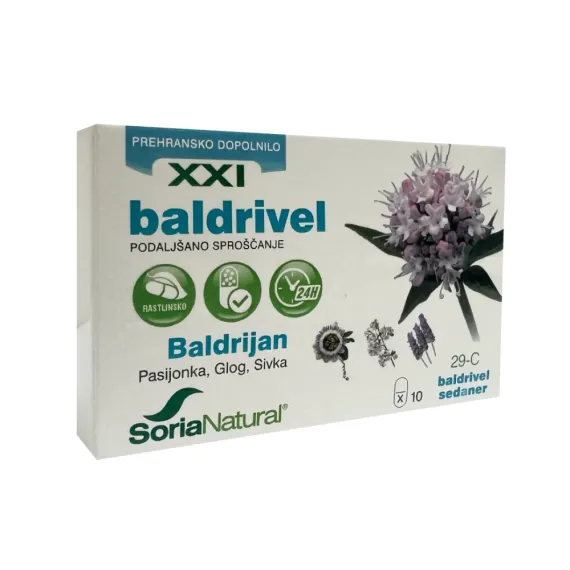 Soria Natural, Baldrivel XXI kapsule s podaljšanim sproščanjem, 10 kapsul