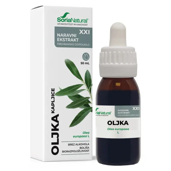 Soria Natural, Oljka XXI kapljice brez alkohola, 50 ml