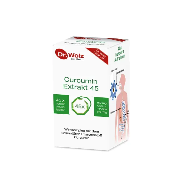 Dr. Wolz, Curcumin extrakt 45, 90 kapsul