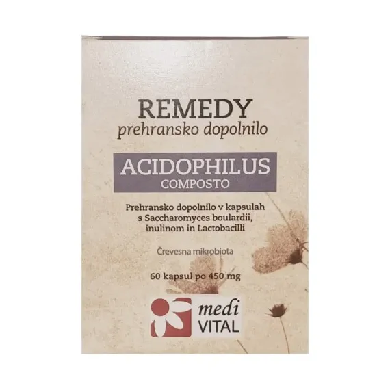 MediVITAL, Remedy Acidophilus composto kapsule, 60 kapsul