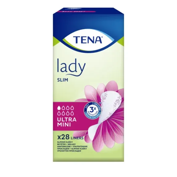 TENA, Slim Ultra Mini, Tanek vložek za inkontinenco, 28 vložkov