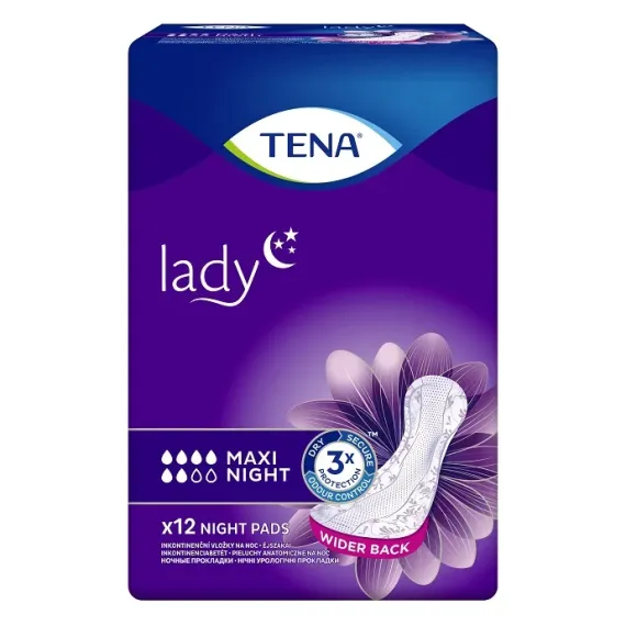 TENA, Slim Protect+ Maxi Night, Predloga za inkontinenco, 12 predlog