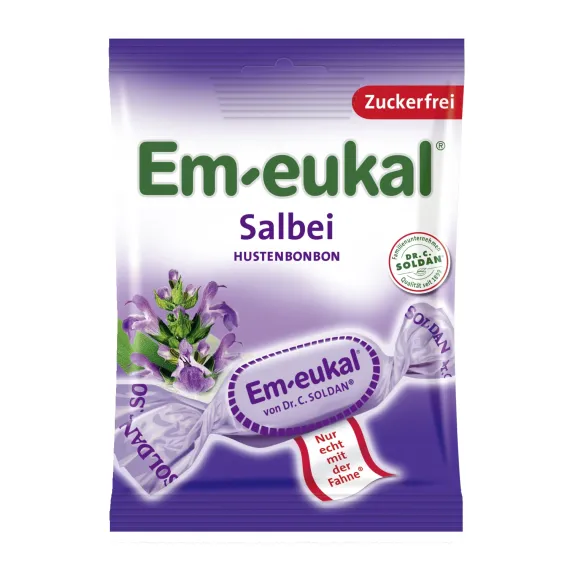 Dr. Soldan, Em-eukal žajbelj trdi bonboni brez sladkorja, 75 g
