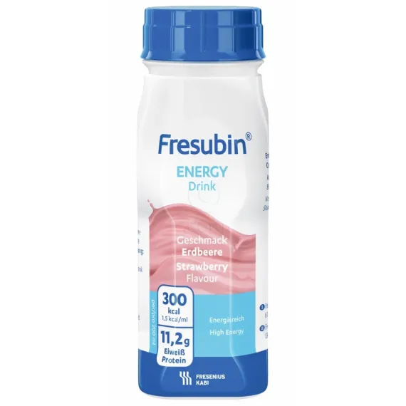 Fresubin Energy Drink, okus jagoda, 200 ml, 4 plastenke