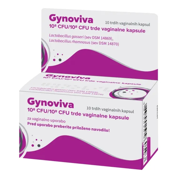 Gynoviva, 108 CFU/108 CFU trde vaginalne kapsule, 10 kapsul