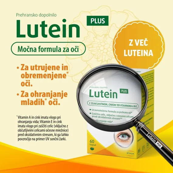 Lutein, Plus mehke kapsule, 60 kapsul