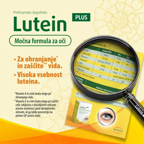 Lutein, Plus mehke kapsule, 60 kapsul