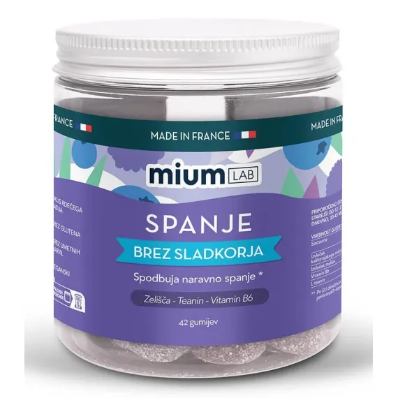 Mium Lab, Spanje gumiji brez sladkorja, 42 gumijev
