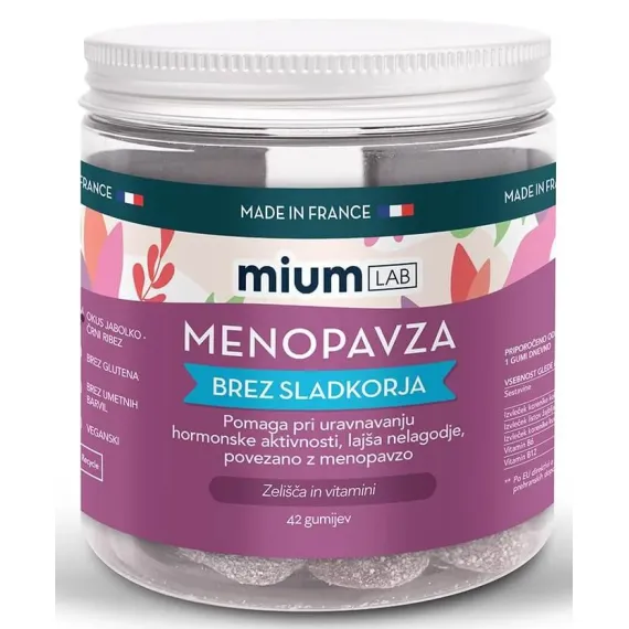 Mium Lab, Menopavza gumiji brez sladkorja, 42 gumijev